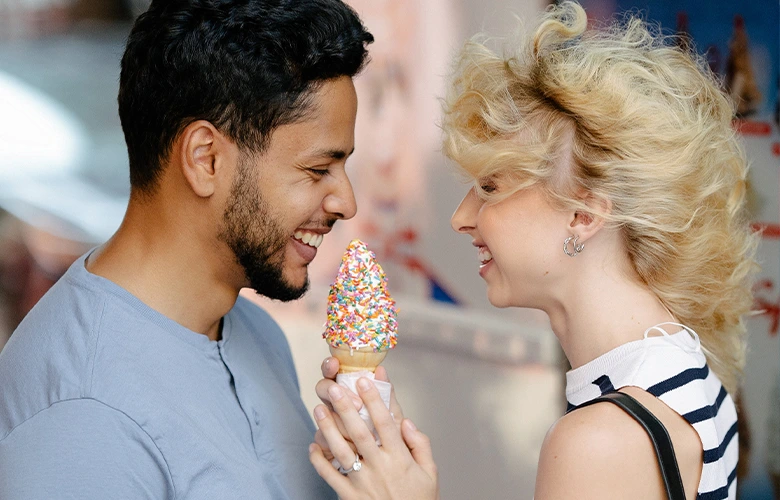 Two Geminis eating an ice cream together
