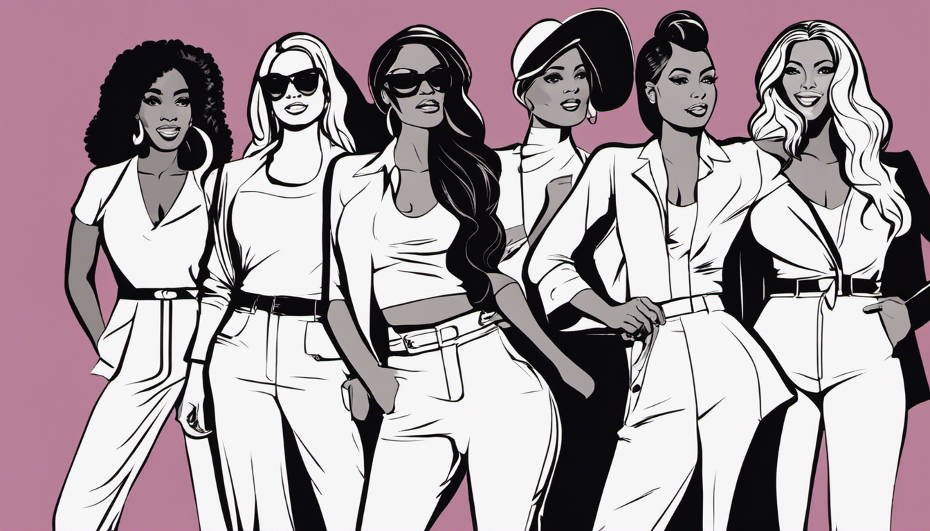 An image showcasing a diverse group of American women engaged in various activities, capturing their confident demeanor, individuality, and the vibrant expression of their unique qualities and expectations in dating